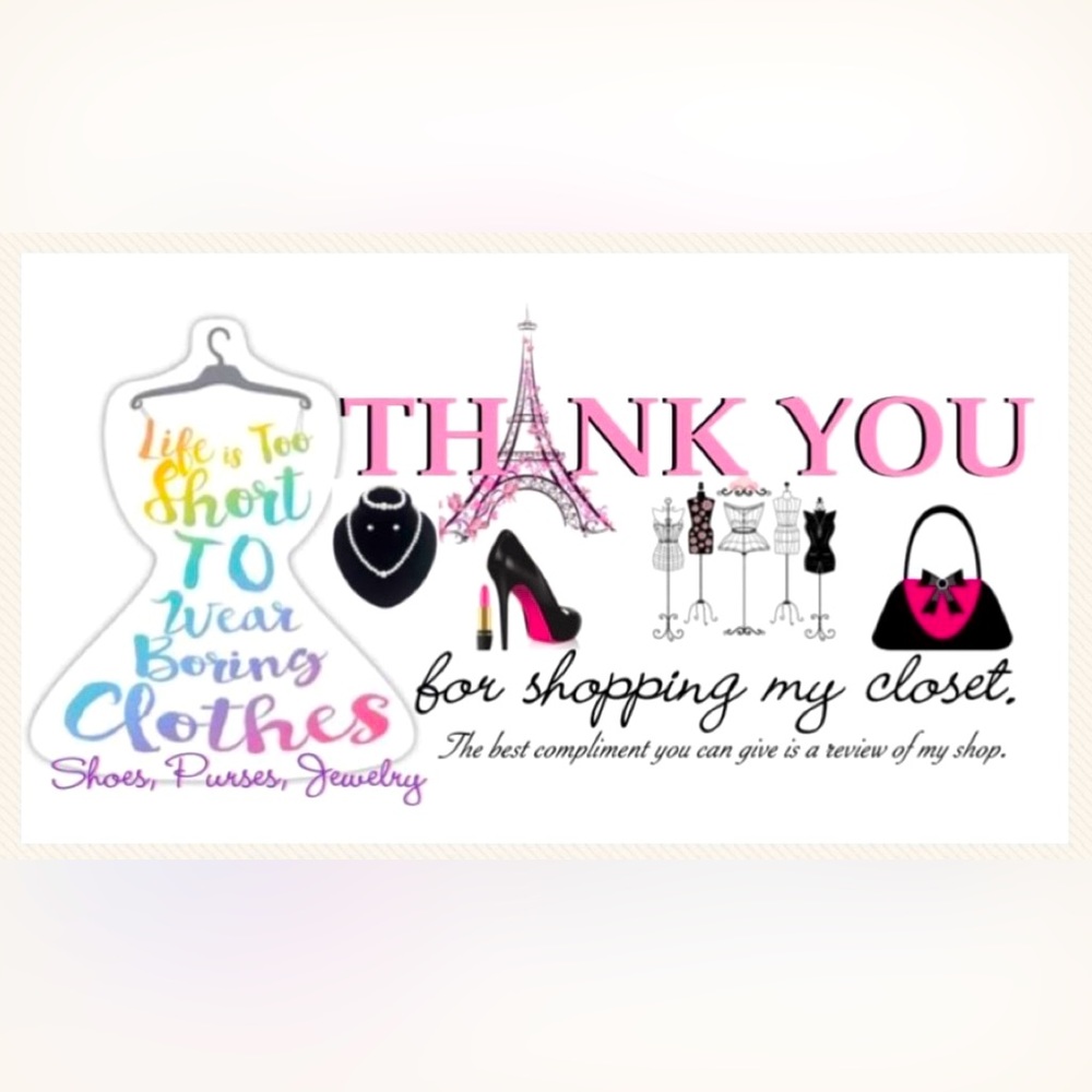 Thank you card - life is too short to wear boring clothes shoes purses jewelry